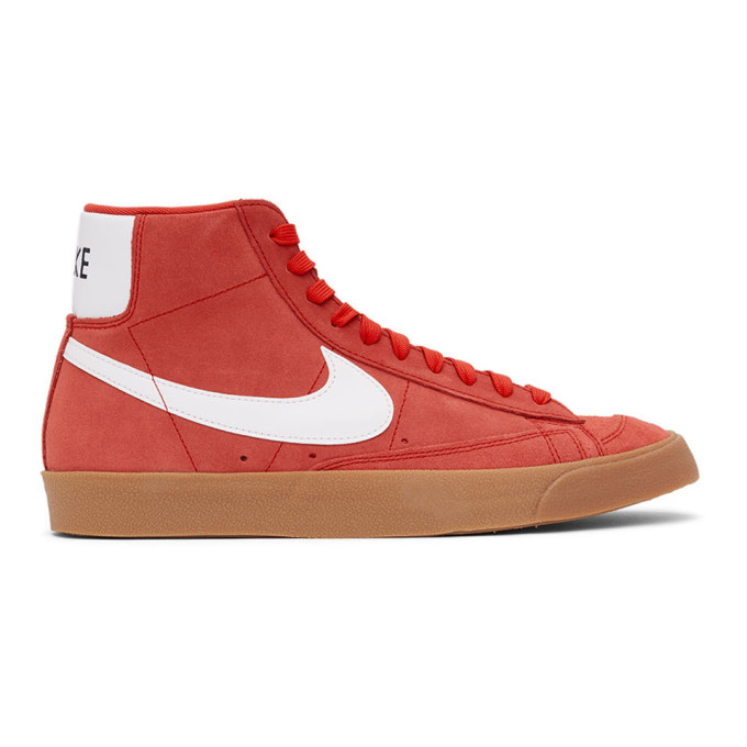 Nike Red Suede Blazer Mid 77 Sneakers