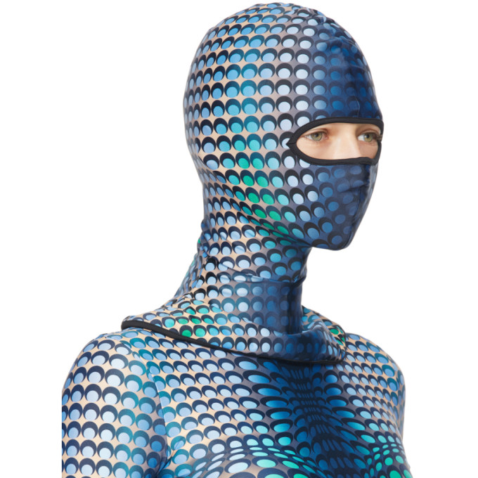 MARINE SERRE BLUE MOONFISH SKIN SECOND SKIN ZIPPED BALACLAVA