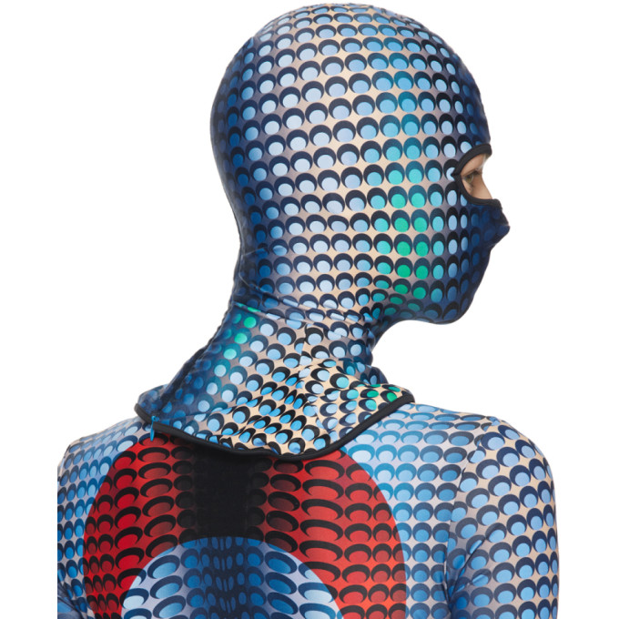 MARINE SERRE BLUE MOONFISH SKIN SECOND SKIN ZIPPED BALACLAVA