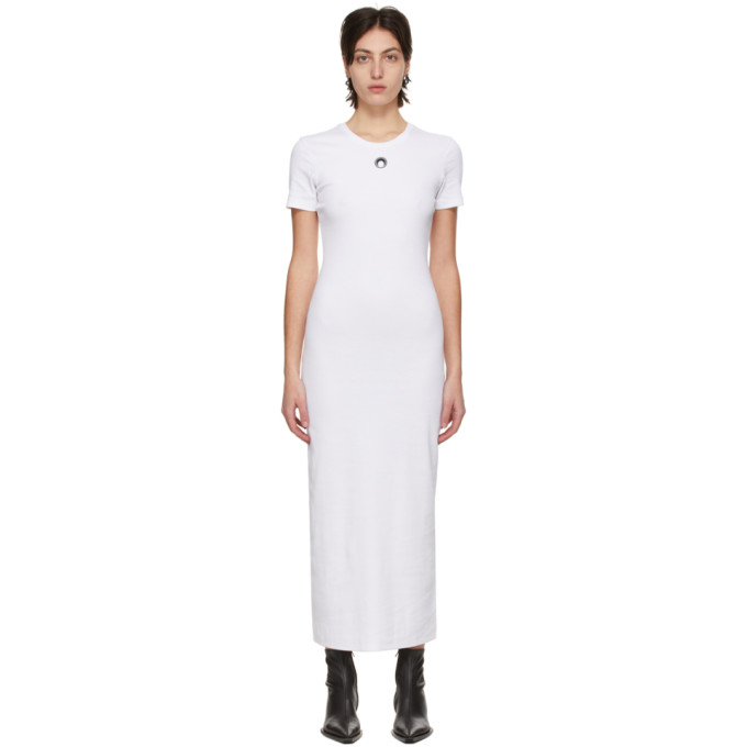 Marine Serre White Cocoon T-Shirt Dress