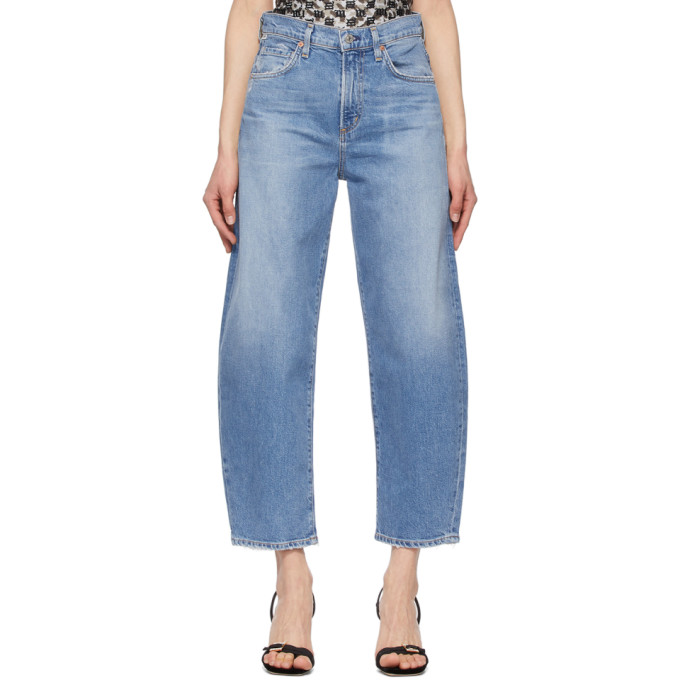 CITIZENS OF HUMANITY BLUE CALISTA CURVED JEANS