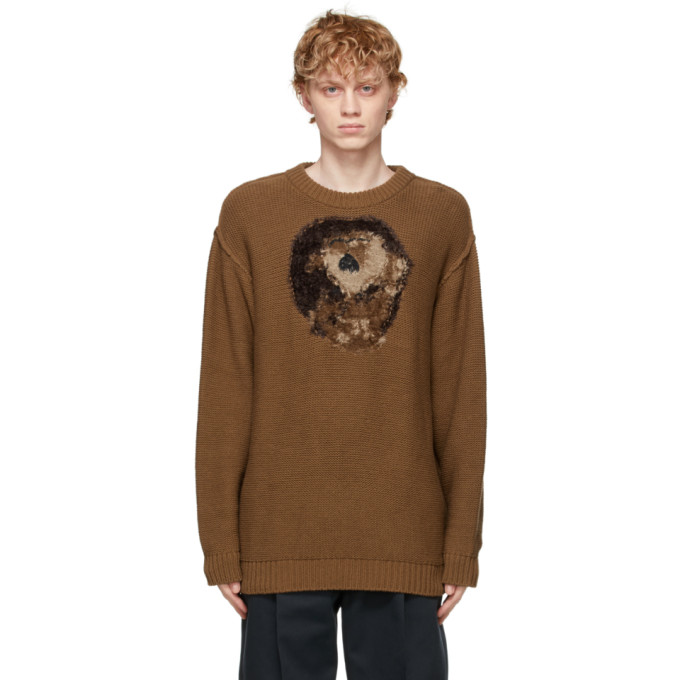 Click to view more detailed imagery on our partner's website Doublet Bear Intarsia Sweater In Camel