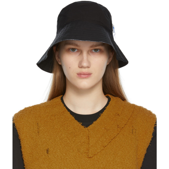 Ader Error Black Needle Logo Cloche Hat