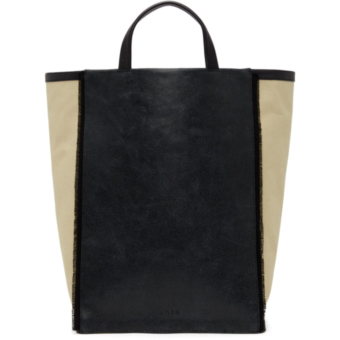 Ader Error Beige & Black Mongde Shopper Tote