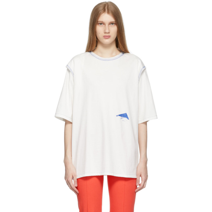 Ader Error White Trace Tape Logo T-shirt