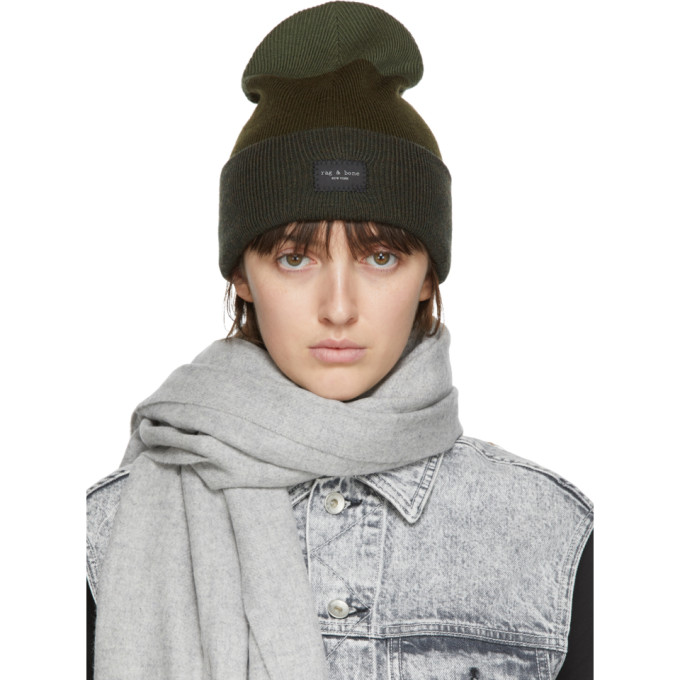 rag and bone Khaki Wool Addison Beanie