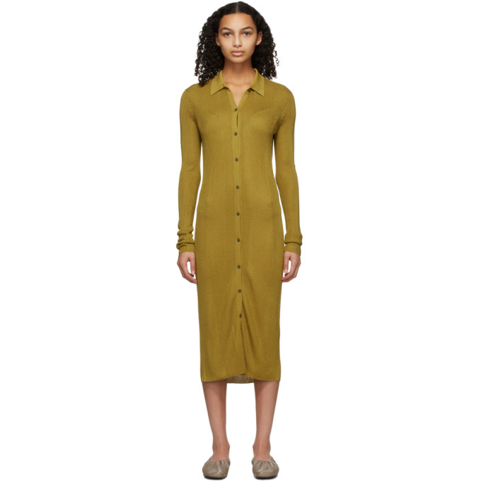 rag and bone Green Button-Down Pacey Dress