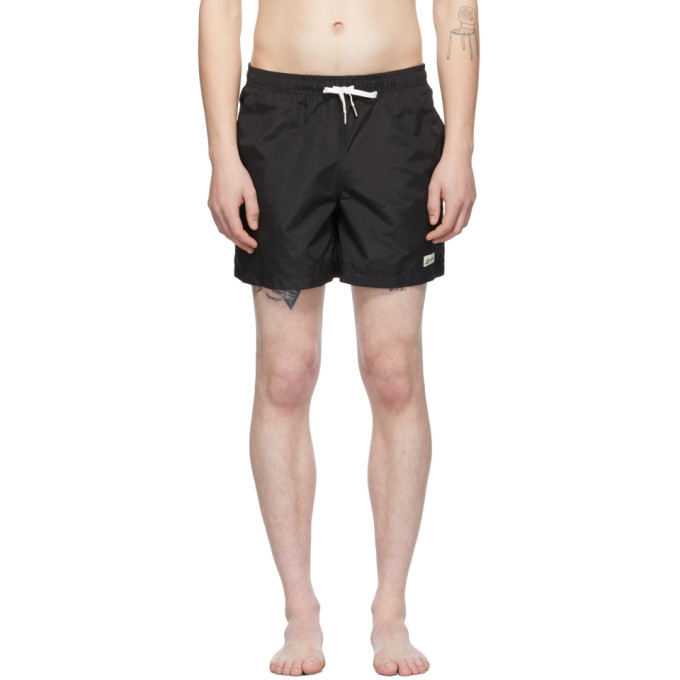 Bather Black Solid Swim Shorts