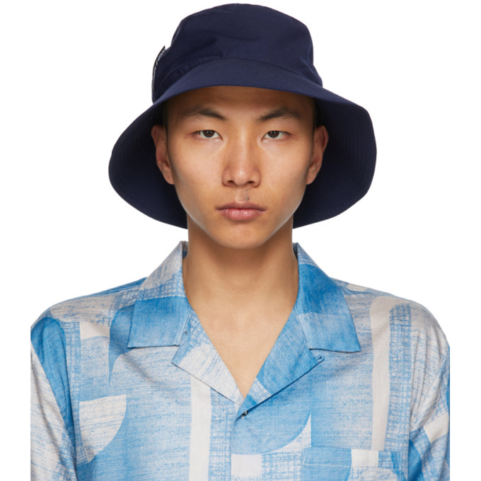 Double Rainbouu Navy Flop Top Bucket Hat