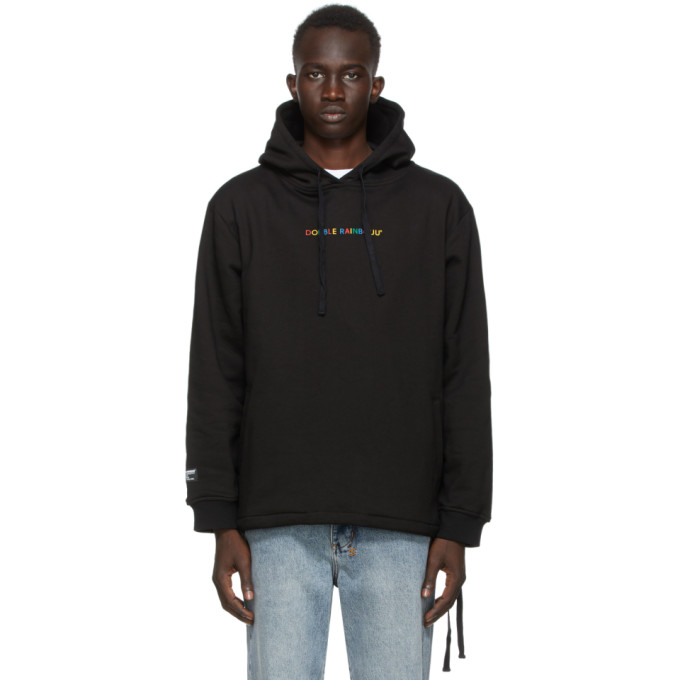 Double Rainbouu Black Logo Coach Surf Hoodie