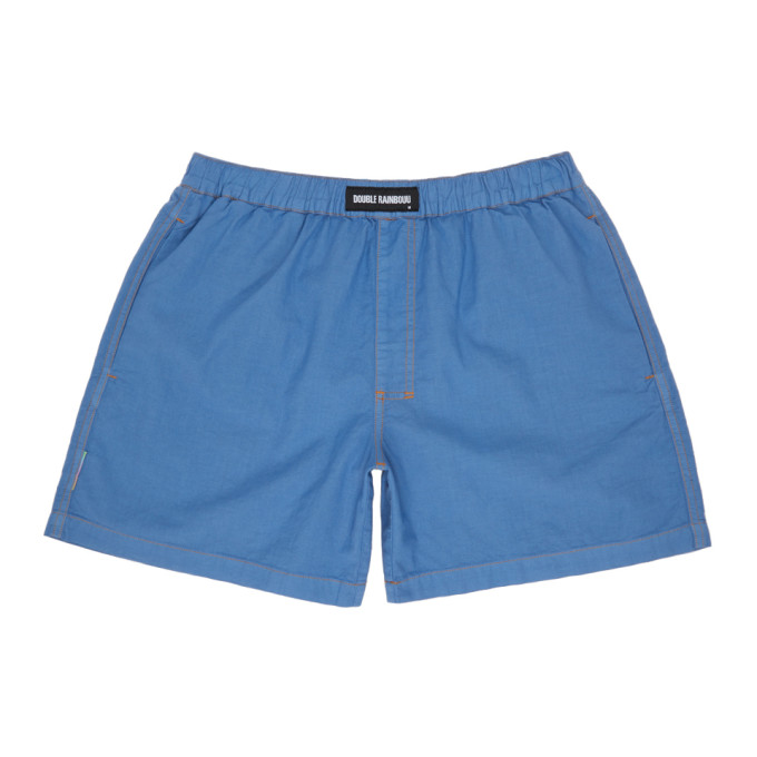 Double Rainbouu Blue Linen Boxers