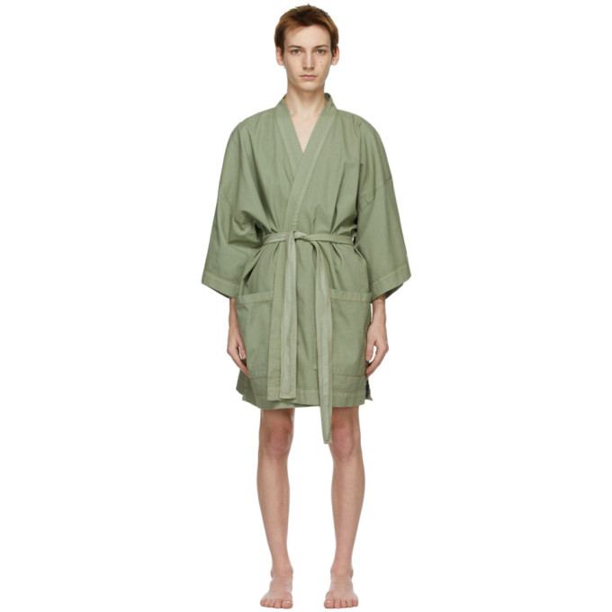 Double Rainbouu Khaki Linen EZ Robe