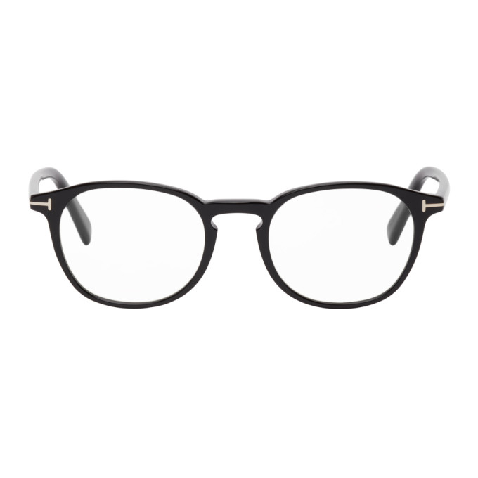 Tom Ford Black Blue Block Round Glasses