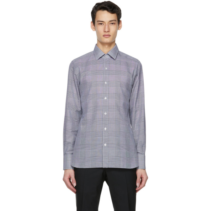 Tom Ford Black and White Check Slim-Fit Shirt