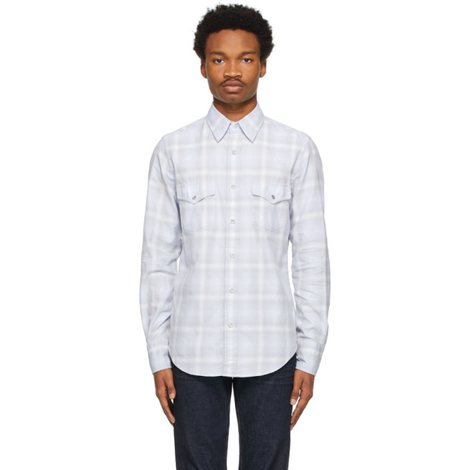 Tom Ford Blue Check Leisure Shirt