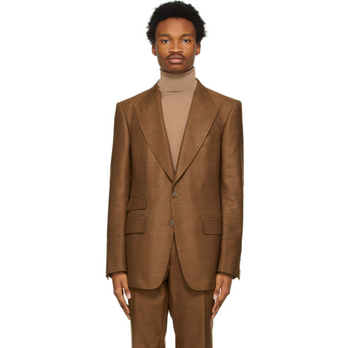 Tom Ford Brown Silk Shelton Blazer