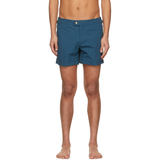 Tom Ford Blue Nylon Swim Shorts