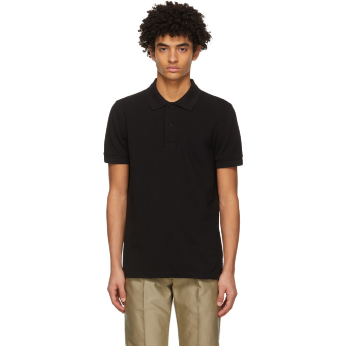 TOM FORD Black Tennis Pique Polo | Smart Closet