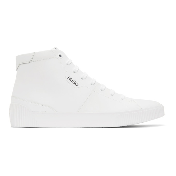 Hugo White Zero High-Top Sneakers