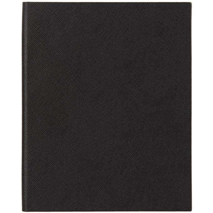 Smythson Black Portobello Notebook