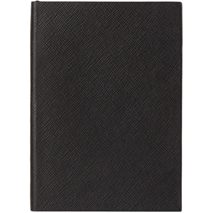 Smythson Black Soho Notebook