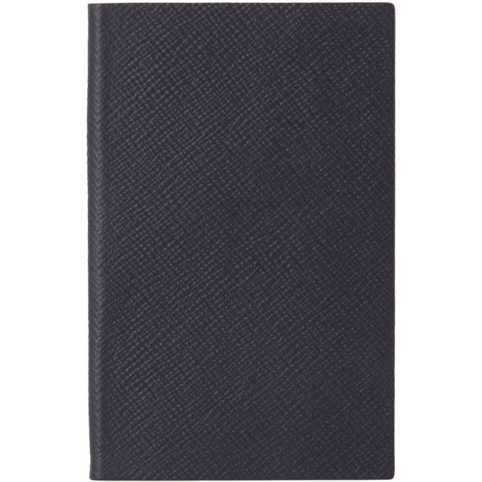 Smythson Navy Panama Notebook