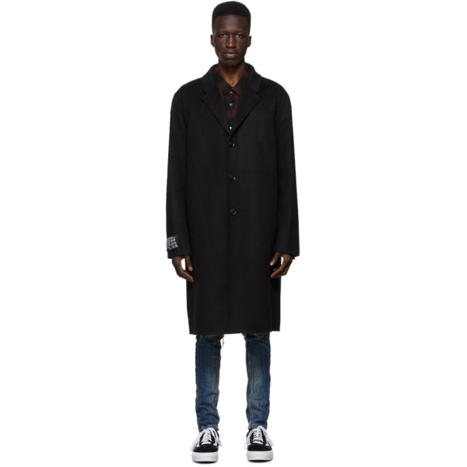 Ksubi Black Wool Mogul Coat