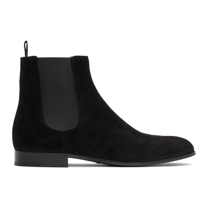 Gianvito Rossi Black Suede Alain Boots