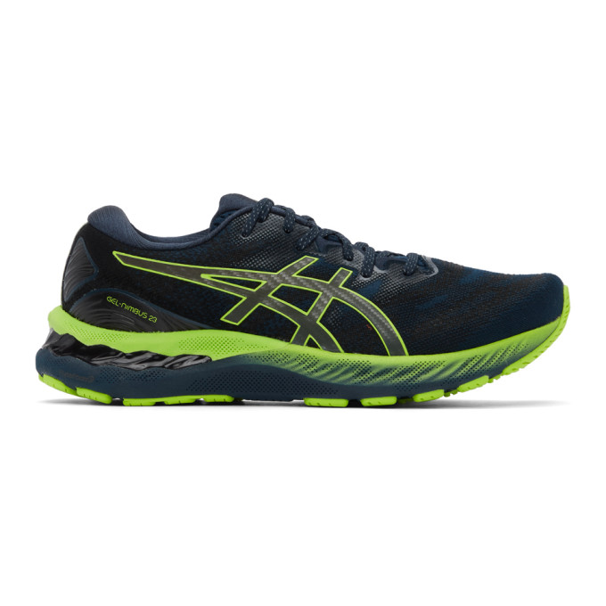 Image of Asics Blue and Green Gel-Nimbus 23 Lite-Show Sneakers (1011B007)