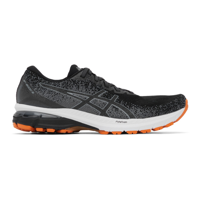 Image of Asics Black and Grey GT-2000 9 Knit Sneakers (1011A989)