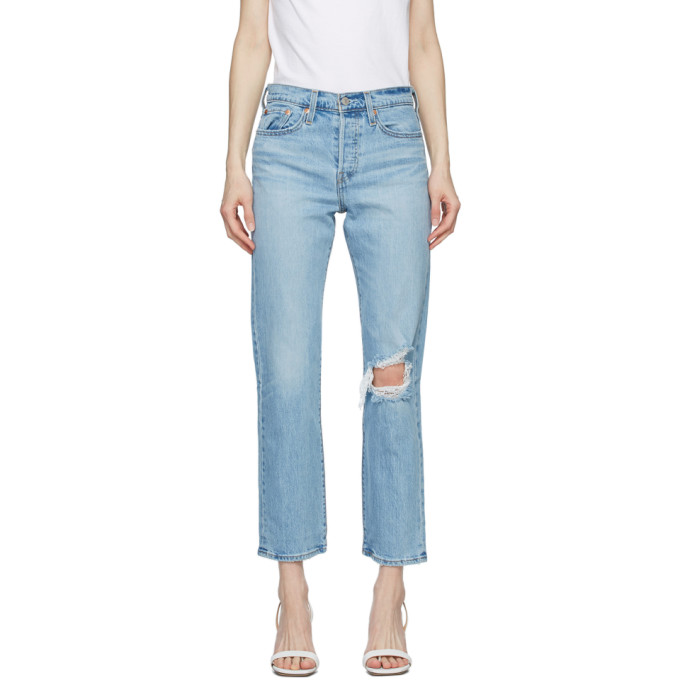 Levis Blue Wedgie Straight Jeans