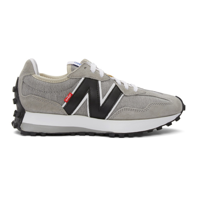 Click to view more detailed imagery on our partner's website Levi's Levis Grey And White New Balance Edition 327 Sneakers In Grey/white