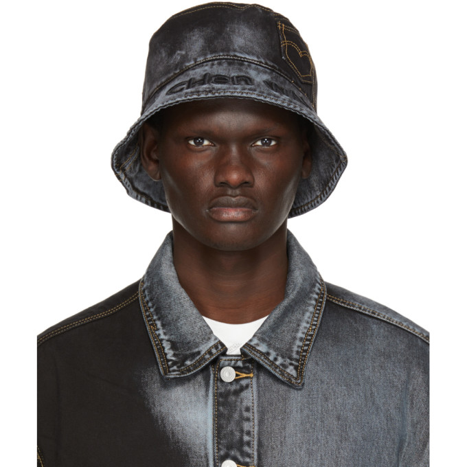 Feng Chen Wang Black and Blue Levis Edition Bucket Hat