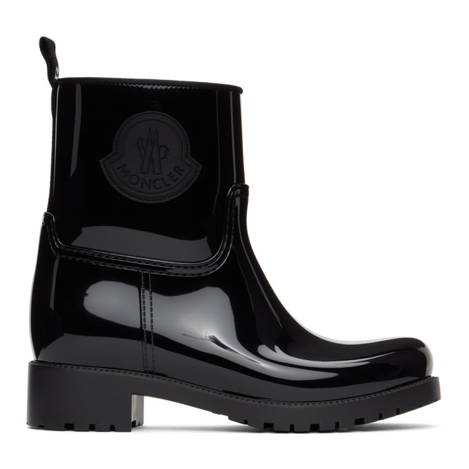 Moncler Black Rubber Ginette Boots