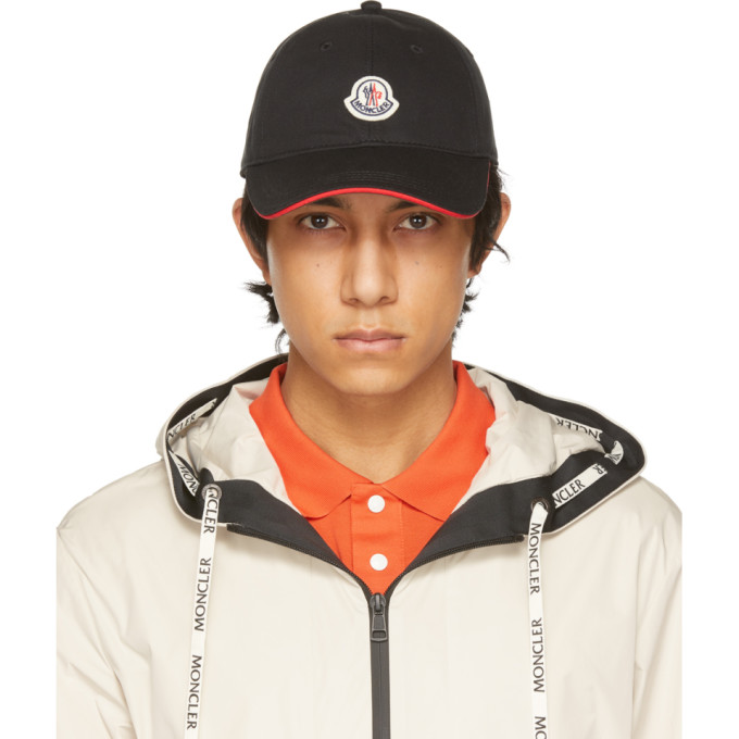 Moncler Black Tricolor Strap Baseball Cap