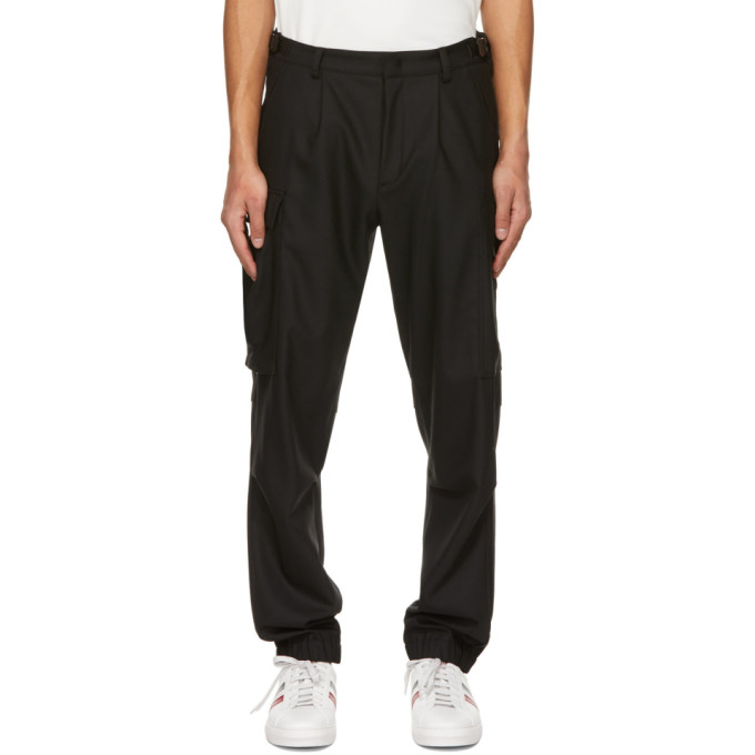 Moncler Black Virgin Wool Cargo Pants