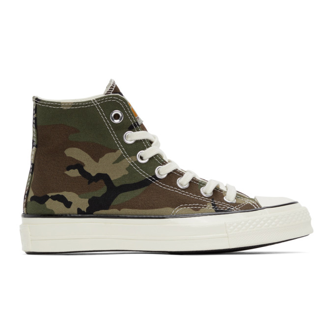 Carhartt Work In Progress Khaki Converse Edition Covert Chuck 70 High Sneakers