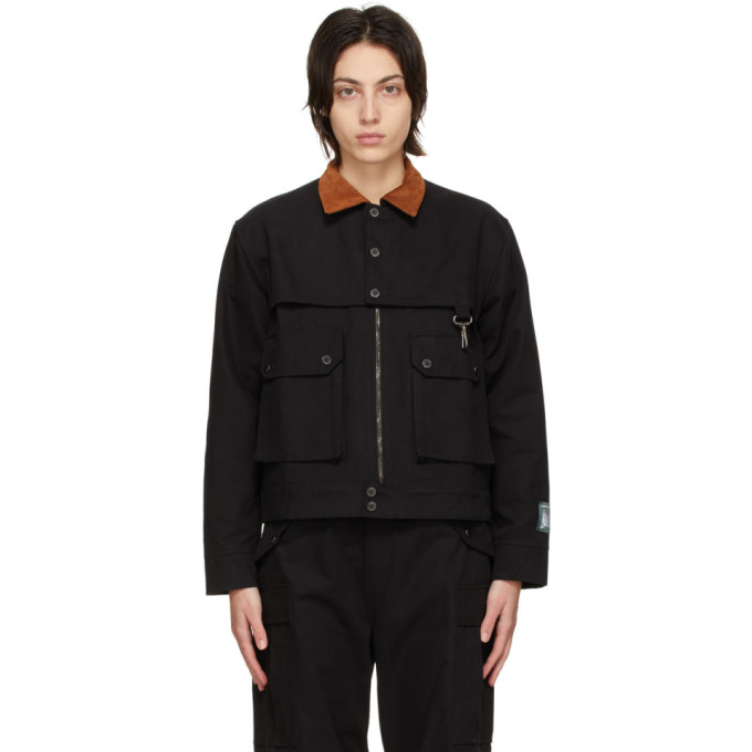 Reese Cooper Black Cotton Canvas Work Jacket