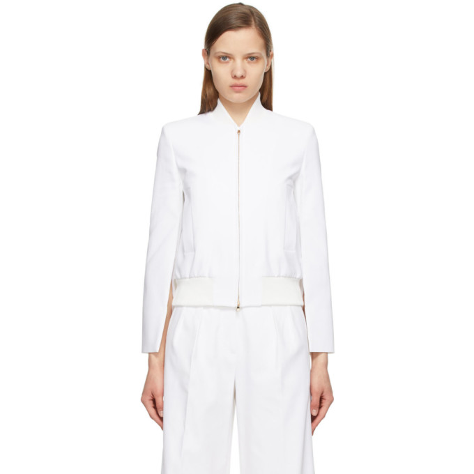MAX MARA MAX MARA WHITE ZAMPATA BOMBER JACKET
