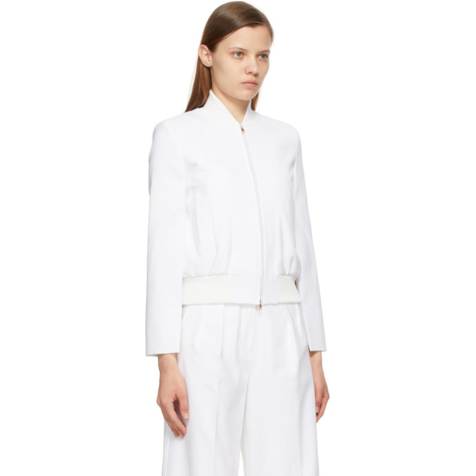 MAX MARA MAX MARA WHITE ZAMPATA BOMBER JACKET