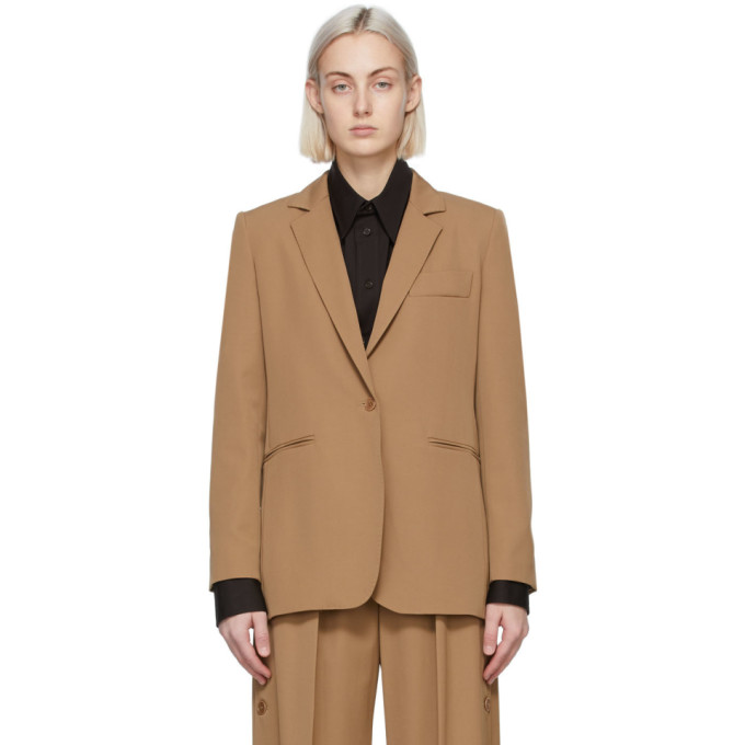 Max Mara Tan Wool Accorta Blazer