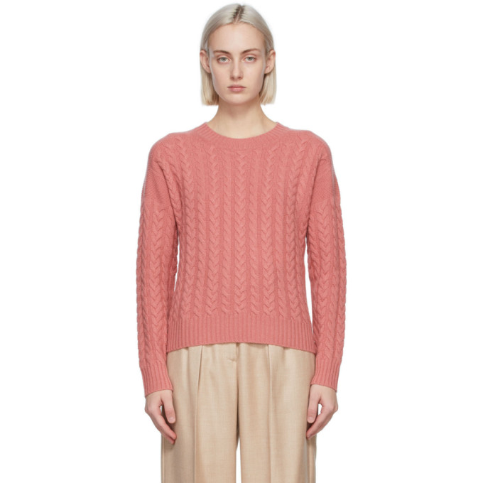 Max Mara Pink Wool and Cashmere Breda Sweater