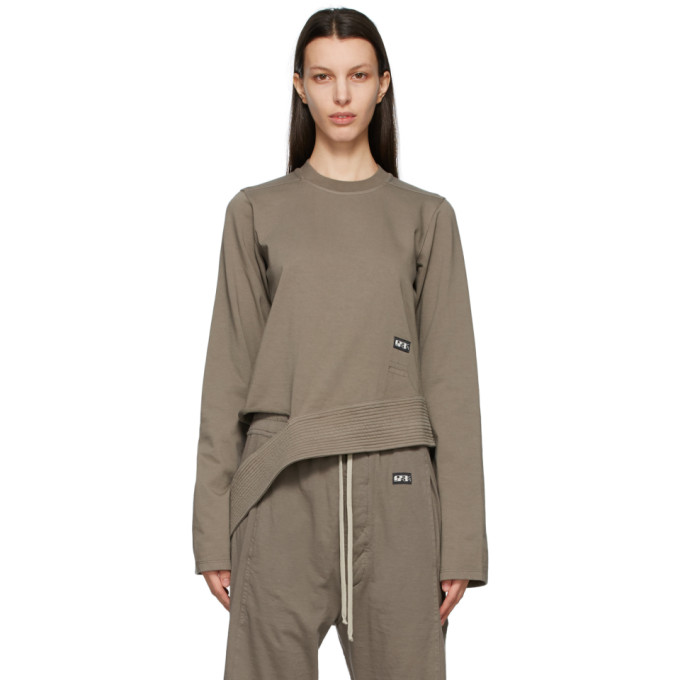 Rick Owens Drkshdw Taupe Creatch Sweatshirt