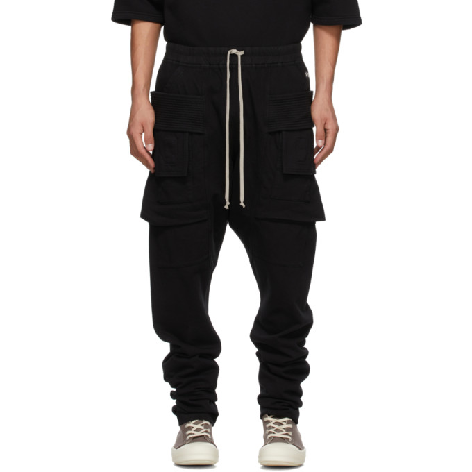 Rick Owens Drkshdw Black Creatch Cargo Pants