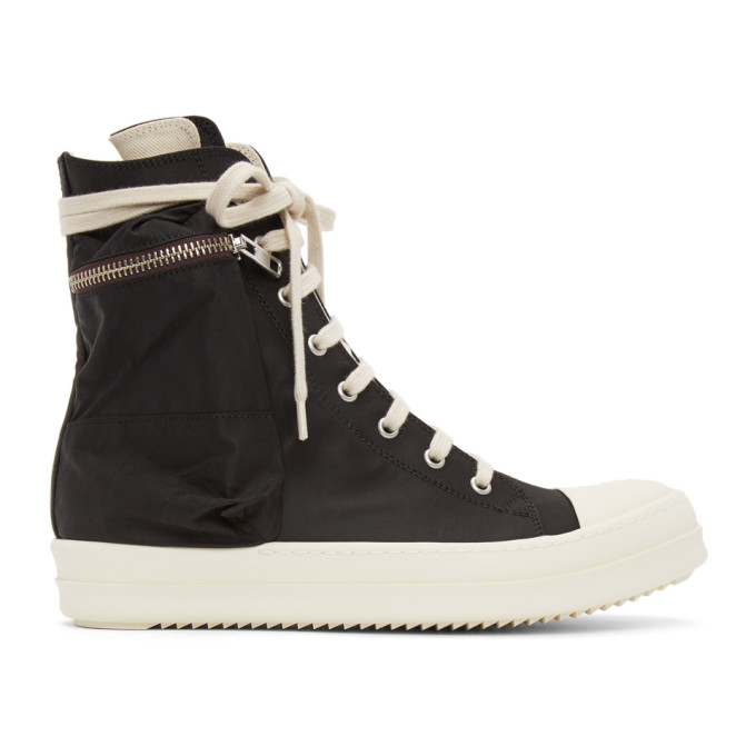 Rick Owens Drkshdw Black Cargo High Sneakers