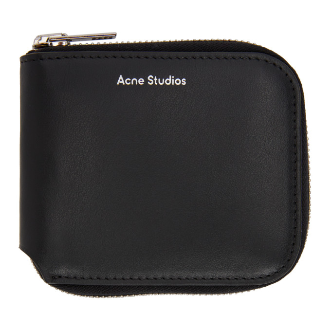 Acne Studios Black Compact Zip Wallet