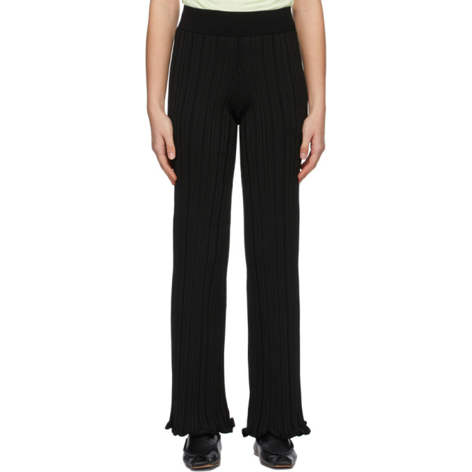 ACNE STUDIOS BLACK RIBBED TROUSERS