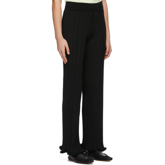 ACNE STUDIOS BLACK RIBBED TROUSERS