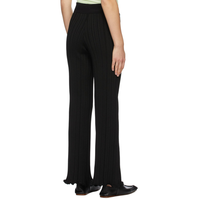 ACNE STUDIOS BLACK RIBBED TROUSERS