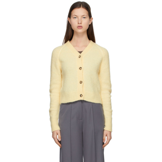 ACNE STUDIOS YELLOW ALPACA CARDIGAN